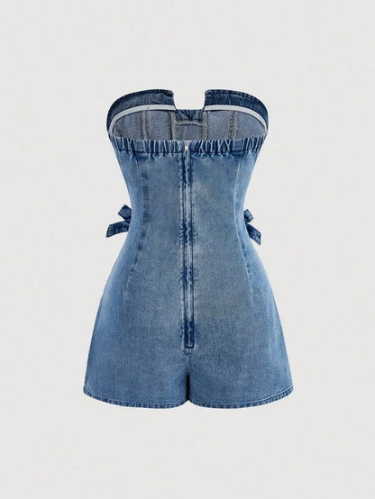 Womens Denim Suspender Pants amp Jumpsuit Minimalist Casual Everyday Wear