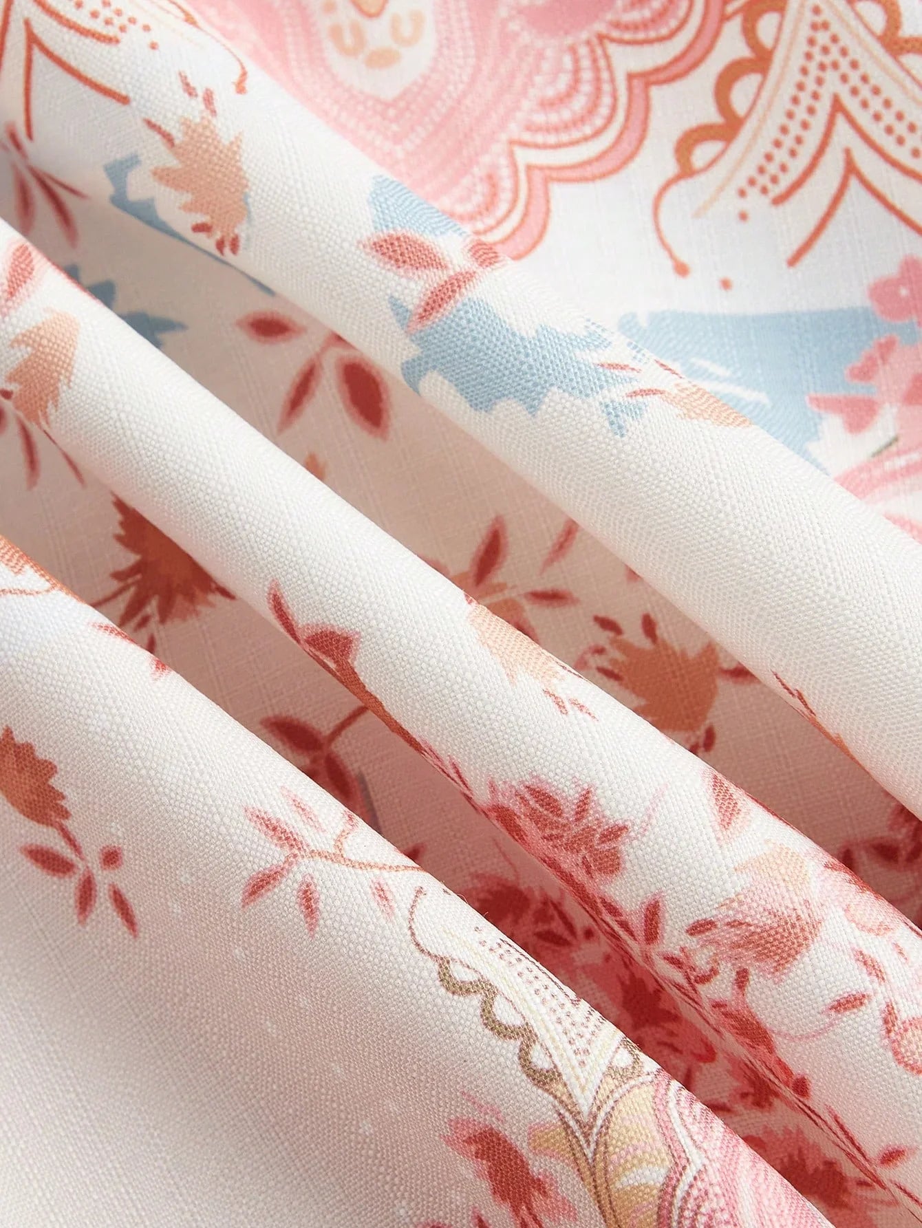 Womens Elegant Floral Print MidLength Dress Suitable For SpringAutumn