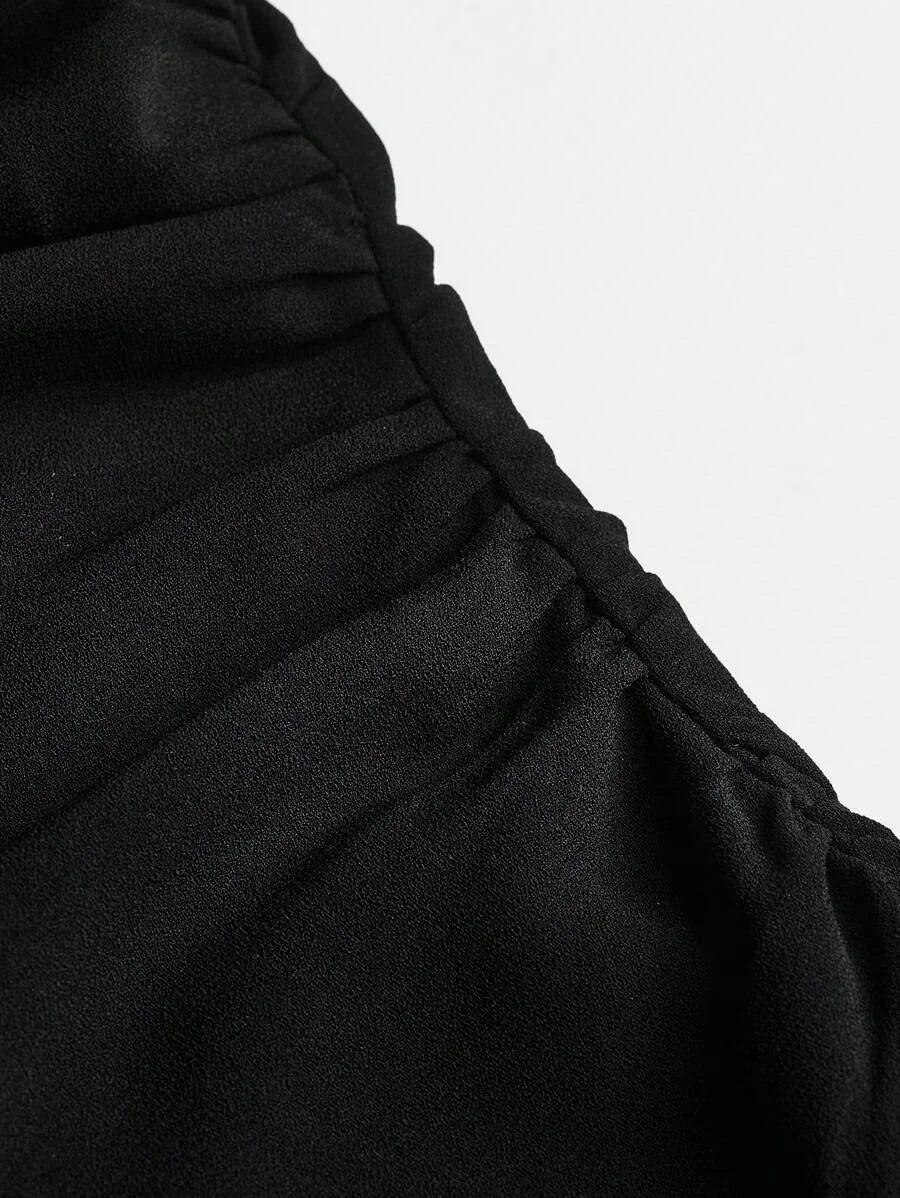 Womens Elegant Solid Off Shoulder Dress Summer