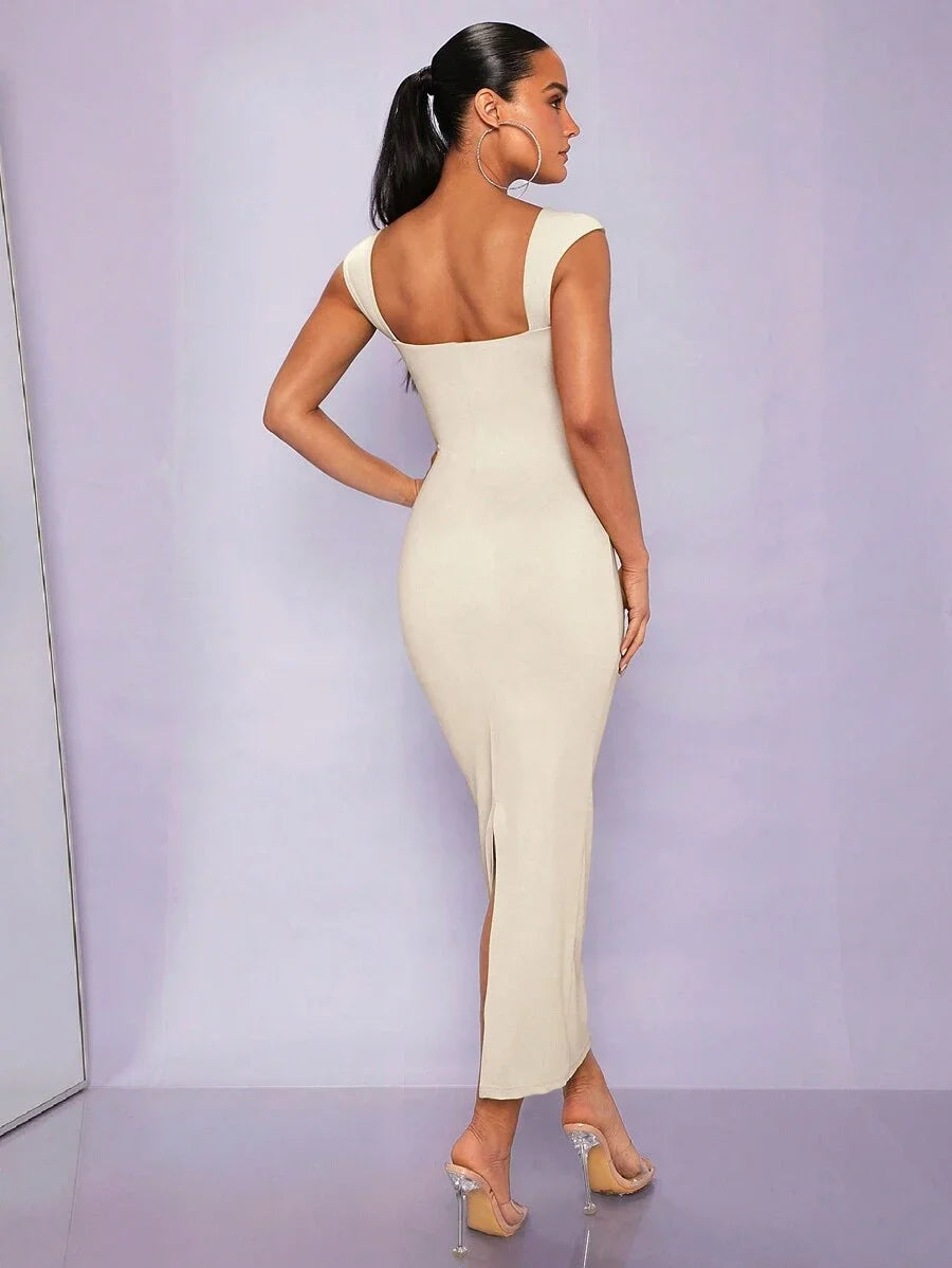 Womens Elegant White Textured Knitted Asymmetric Neckline OffShoulder OffShoulder Pleated Slim Fit