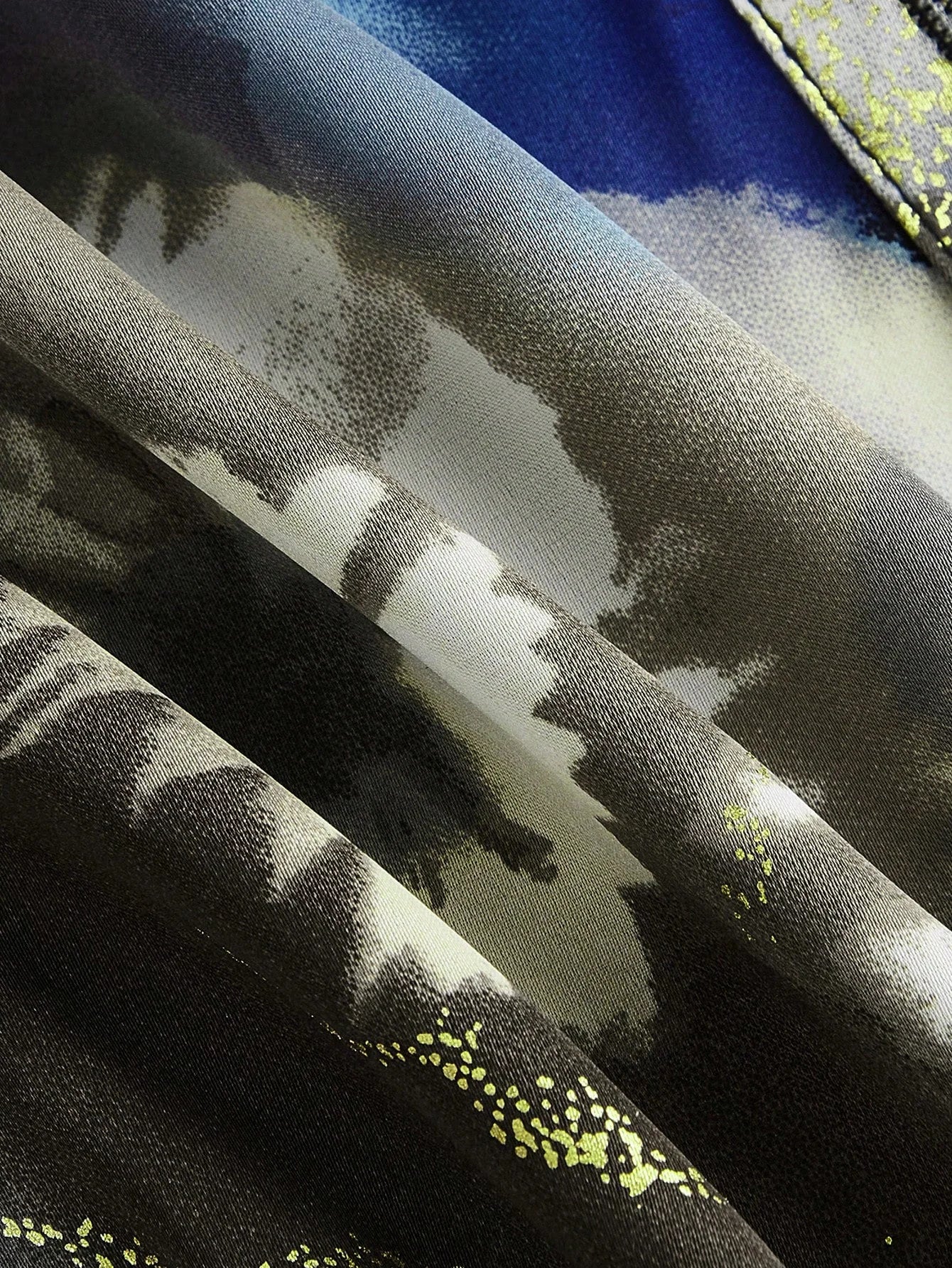 Womens Fashionable Elegant Tie Dye Foil Print Twist Waist Chiffon Dress Floral Dress Spring Outfits