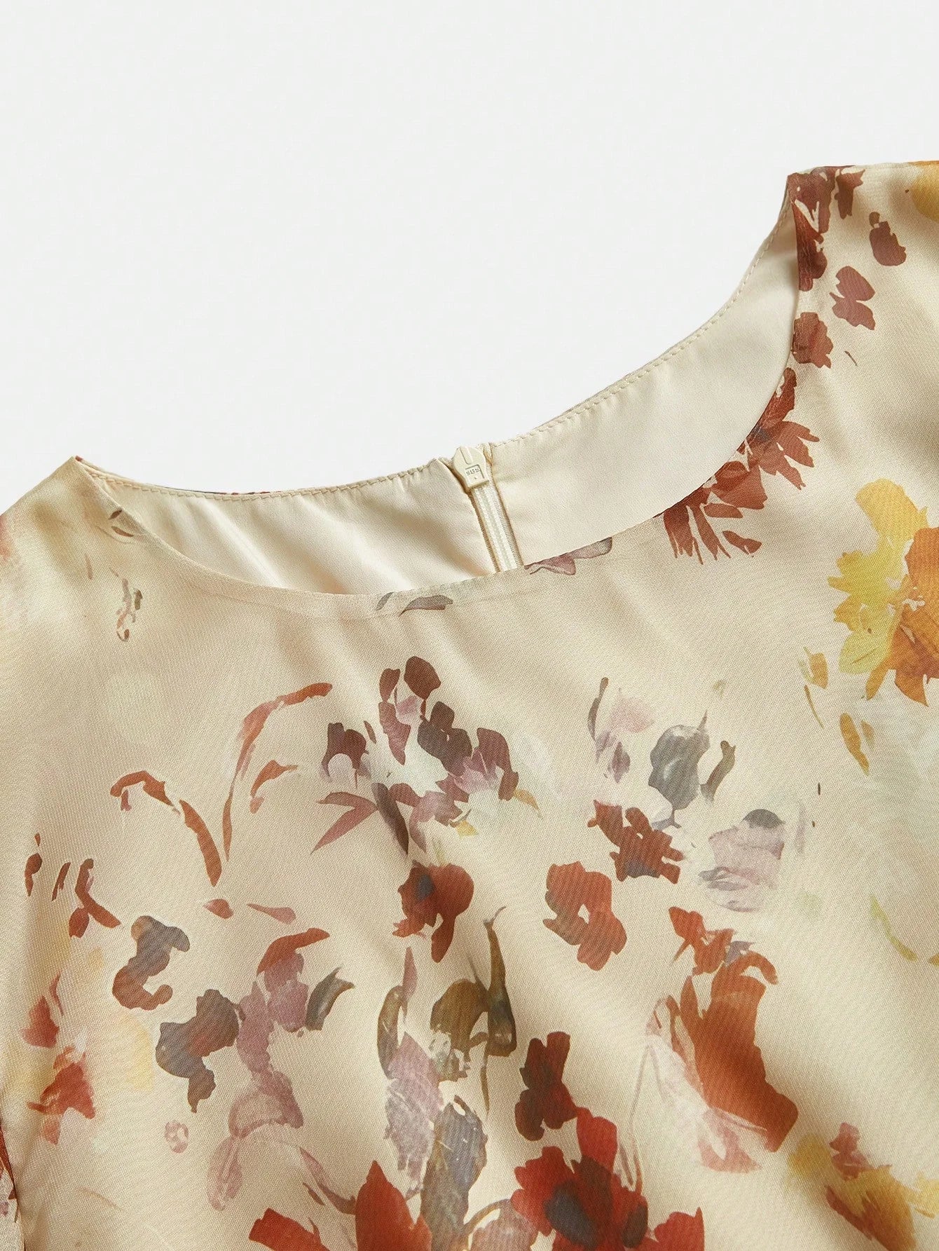 Womens Floral Print Long Sleeve Vacation Style Elegant Fashion Dress