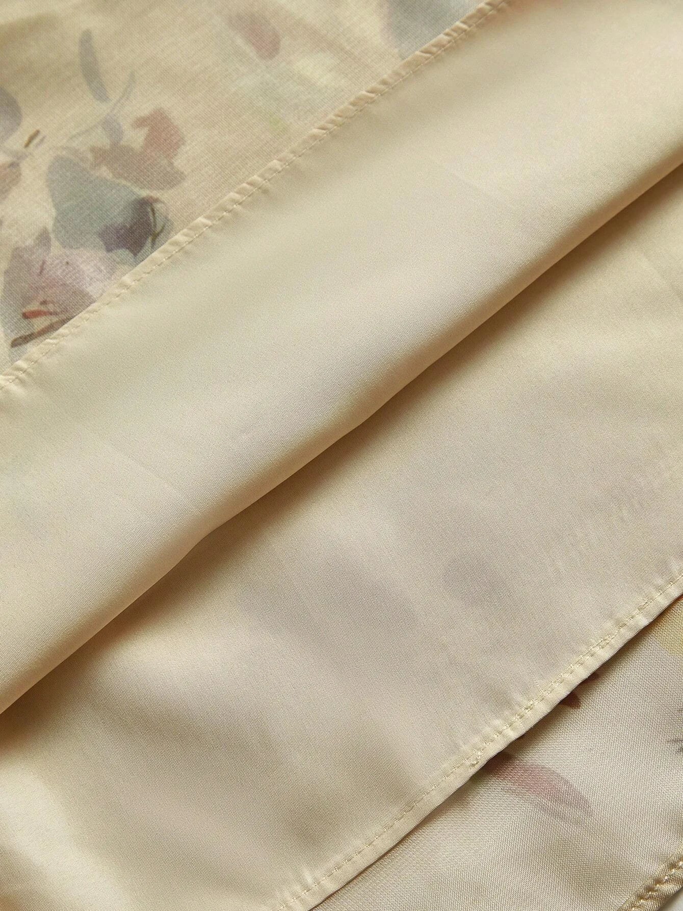 Womens Floral Print Long Sleeve Vacation Style Elegant Fashion Dress