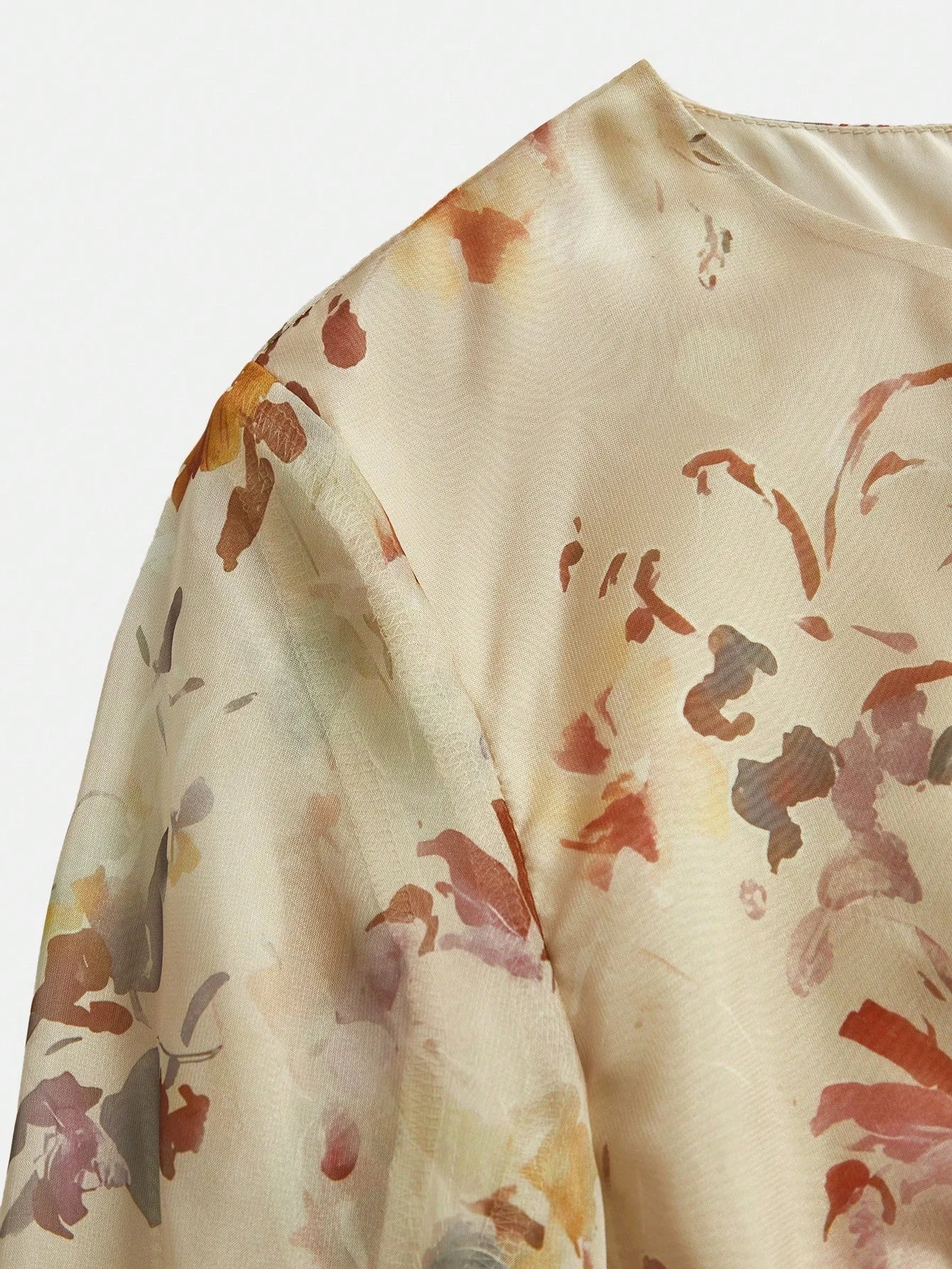 Womens Floral Print Long Sleeve Vacation Style Elegant Fashion Dress