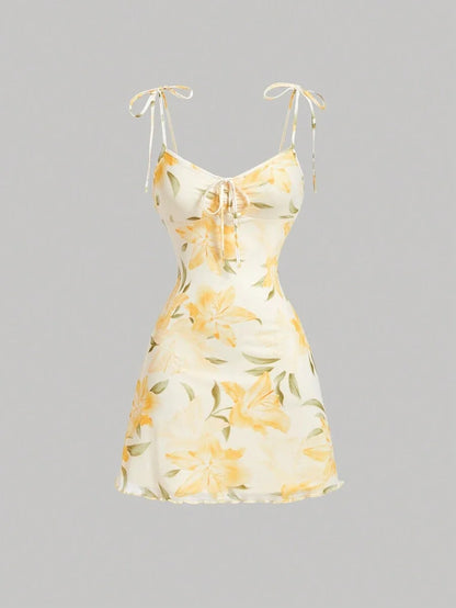 Womens Floral Print Summer Mini DressSummer Dresses Spring Clothes