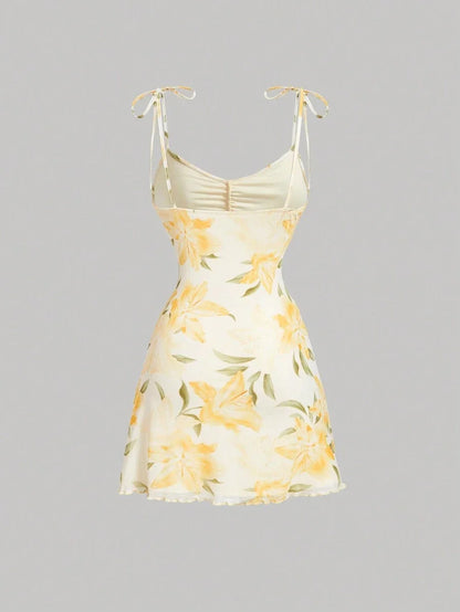 Womens Floral Print Summer Mini DressSummer Dresses Spring Clothes