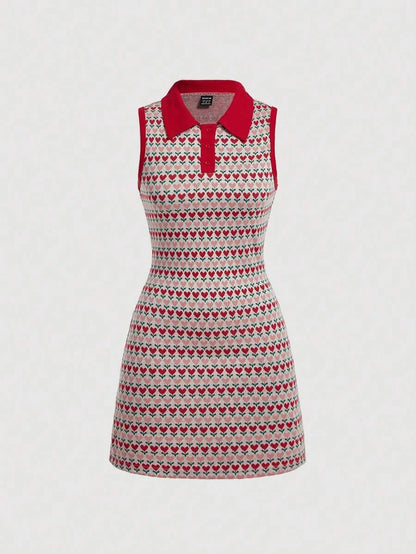 WomenS Floral Printed Button Closure SemiPlacket Bodycon Dress