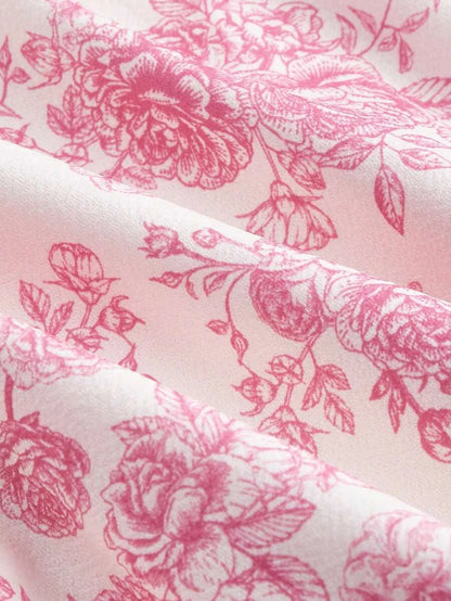 Womens Floral Printed Spaghetti Strap Dress