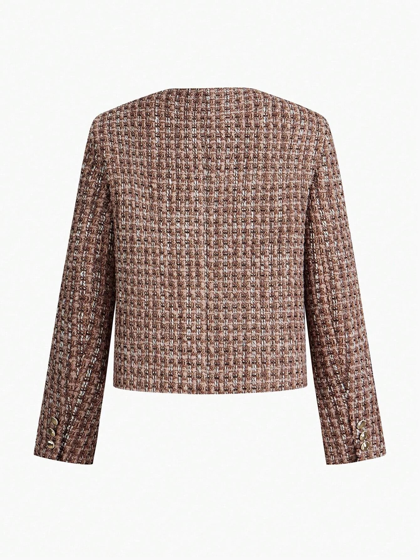 Womens Front Button Long Sleeve Pocket Jacket Casual Daily Wear