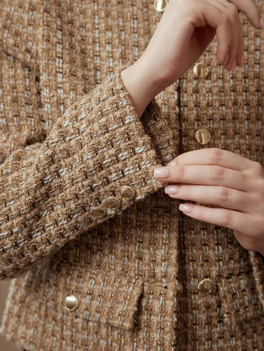 Womens Front Button Long Sleeve Pocket Jacket Casual Daily Wear