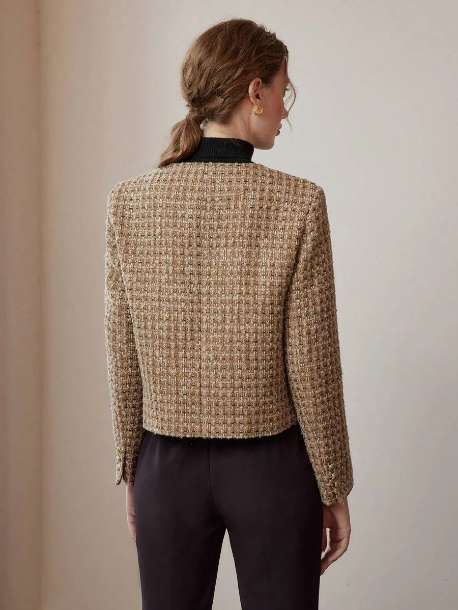 Womens Front Button Long Sleeve Pocket Jacket Casual Daily Wear