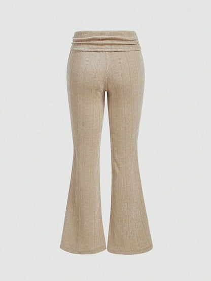 Womens Jacquard Pattern Low Waist Flare Leg PantsHallowed CostumesLow Rise Flare LeggingsWinter