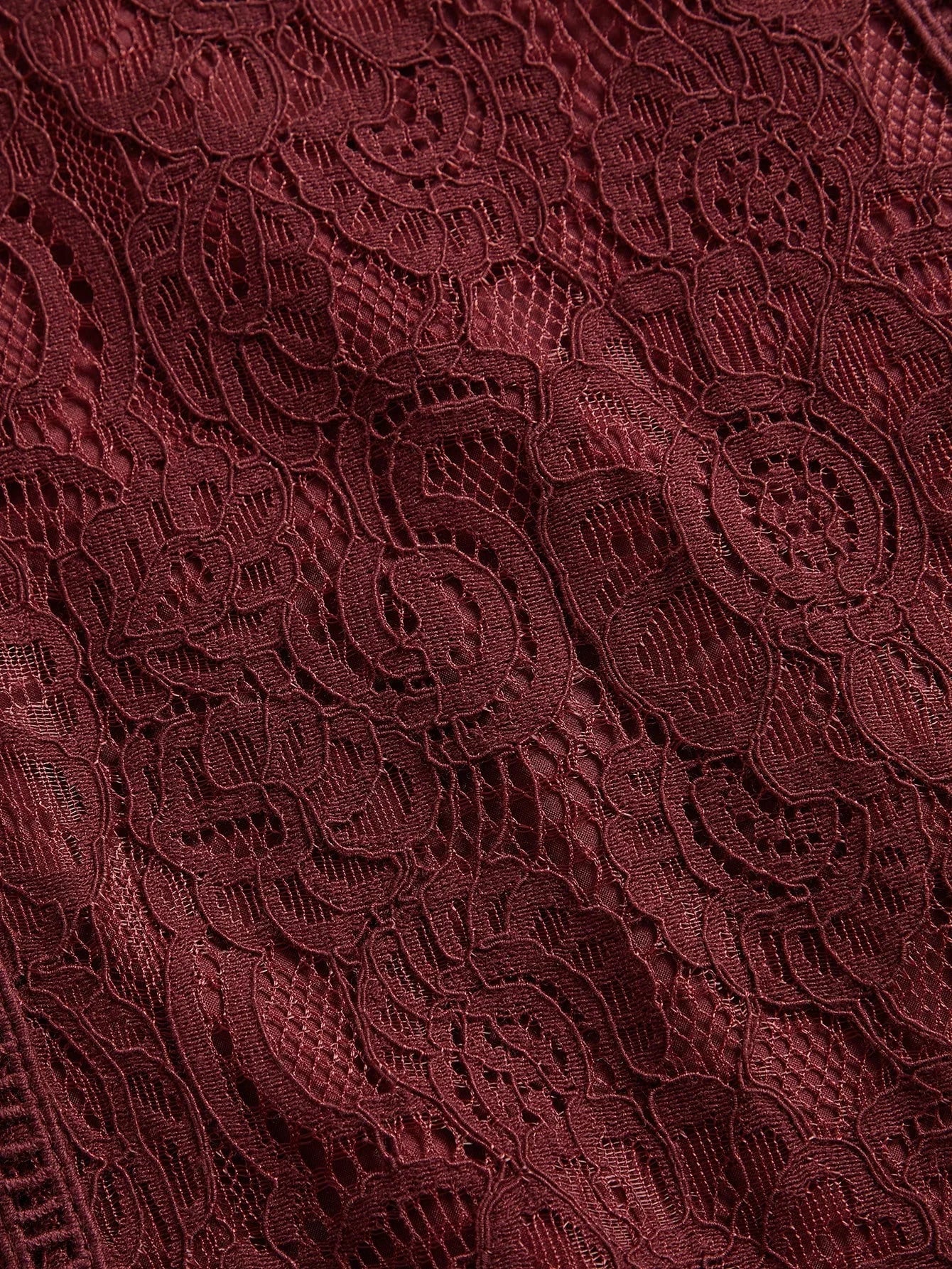 Womens Long Sleeve Lace Burgundy Dress Maxi Women Outfit