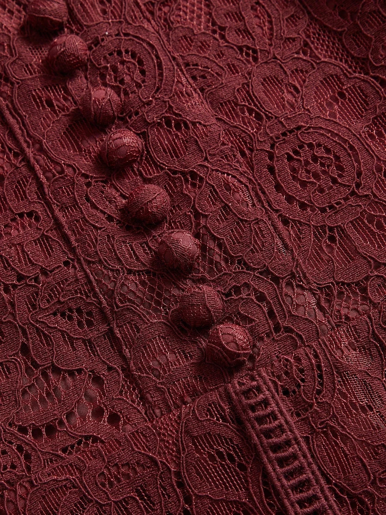 Womens Long Sleeve Lace Burgundy Dress Maxi Women Outfit