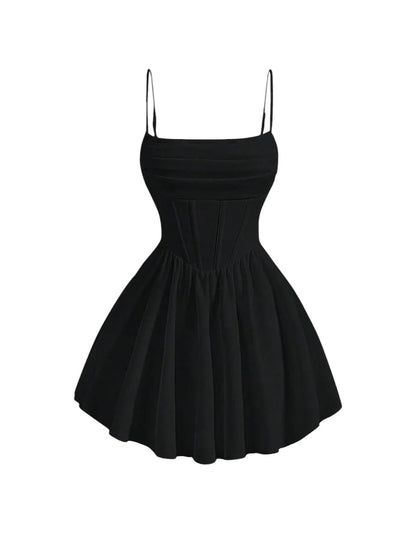 Womens Pleated Waist Cami DressSummer DressesSun Dress Spring Clothes