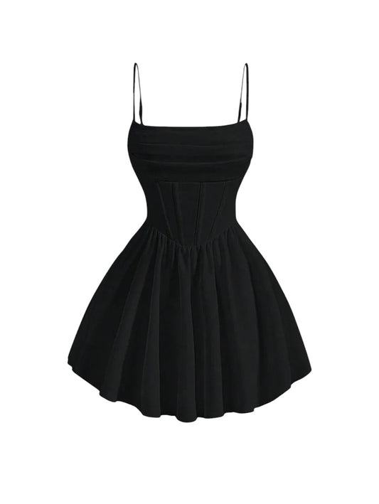 Womens Pleated Waist Cami DressSummer DressesSun Dress Spring Clothes