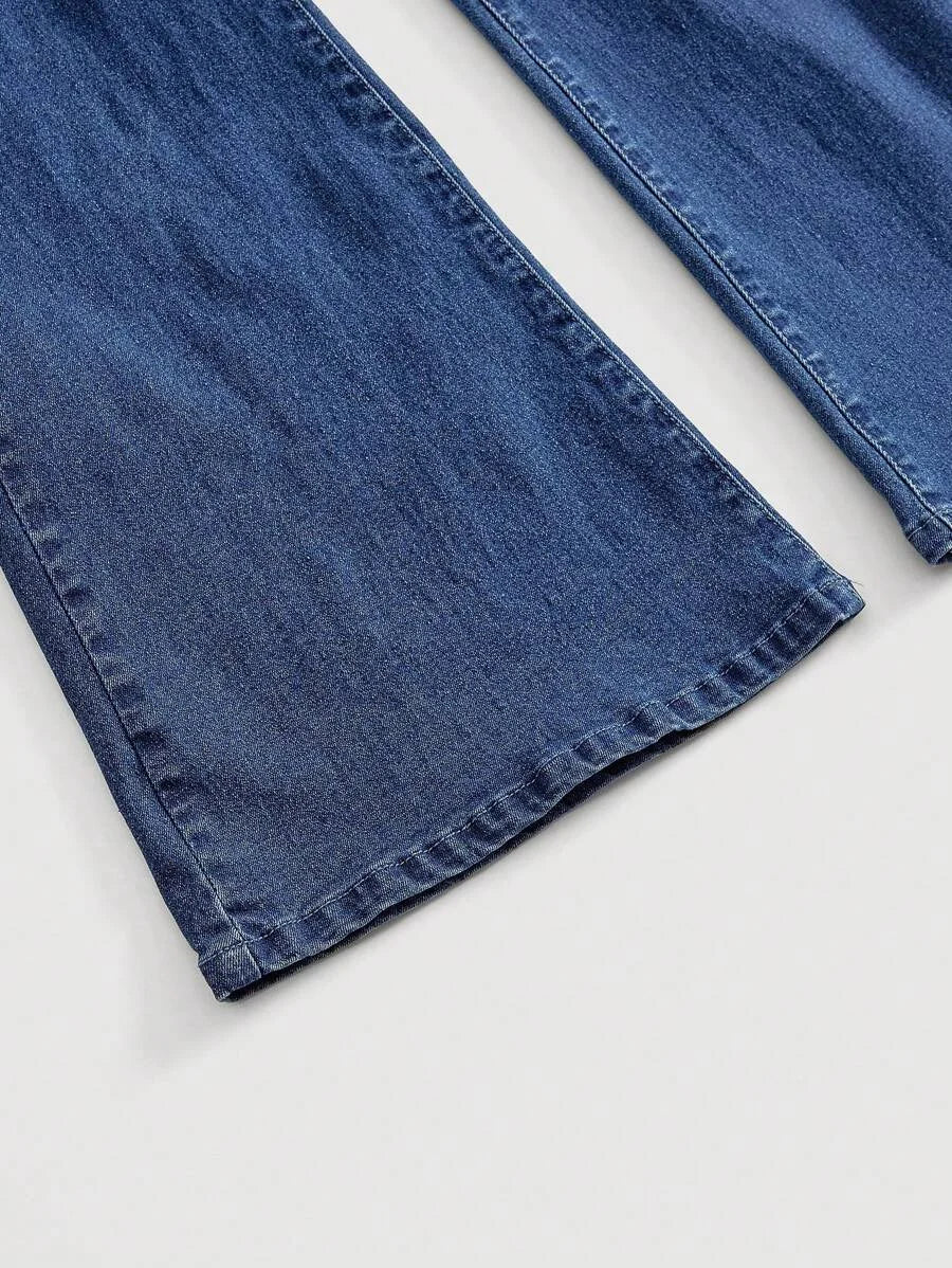 Womens Sexy Sleeveless Denim Jumpsuit With Elasticity And Pants Blue