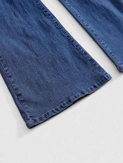 Womens Sexy Sleeveless Denim Jumpsuit With Elasticity And Pants Blue
