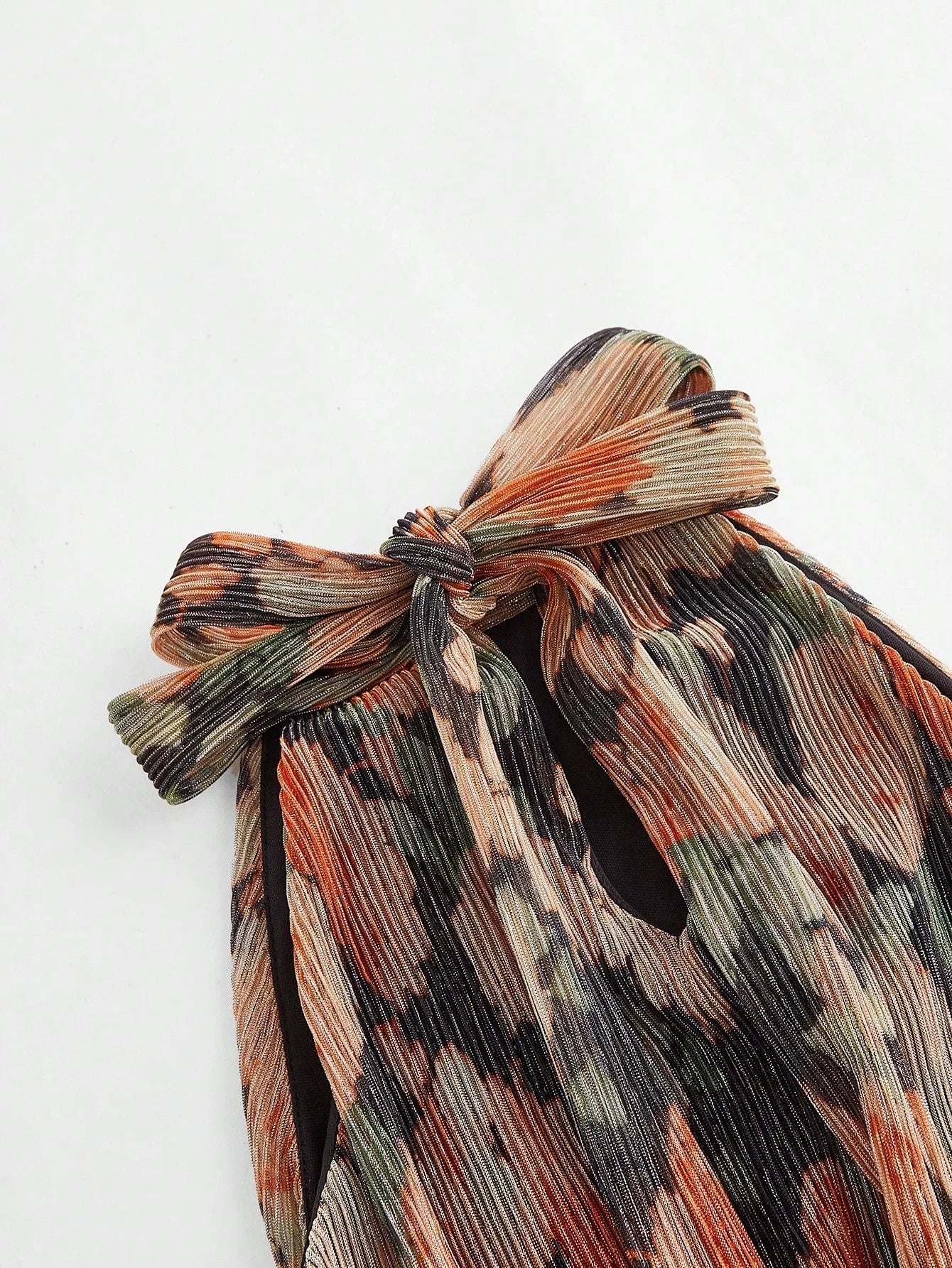 Womens Sleeveless Cinched Waist Floral Print Mesh Dress Elegant For Vacation Party Date Night