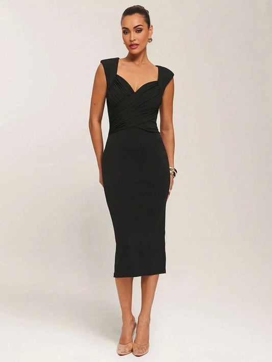 Womens Slim Elegant Dresses Womens Dresses Womens Dresses Black Knitted Dresses Wide Straps