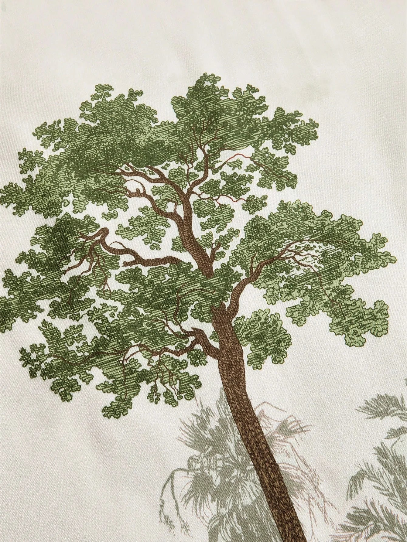 Womens Spring VNeck Long Sleeve Bead Decor Placement Print Long Dress