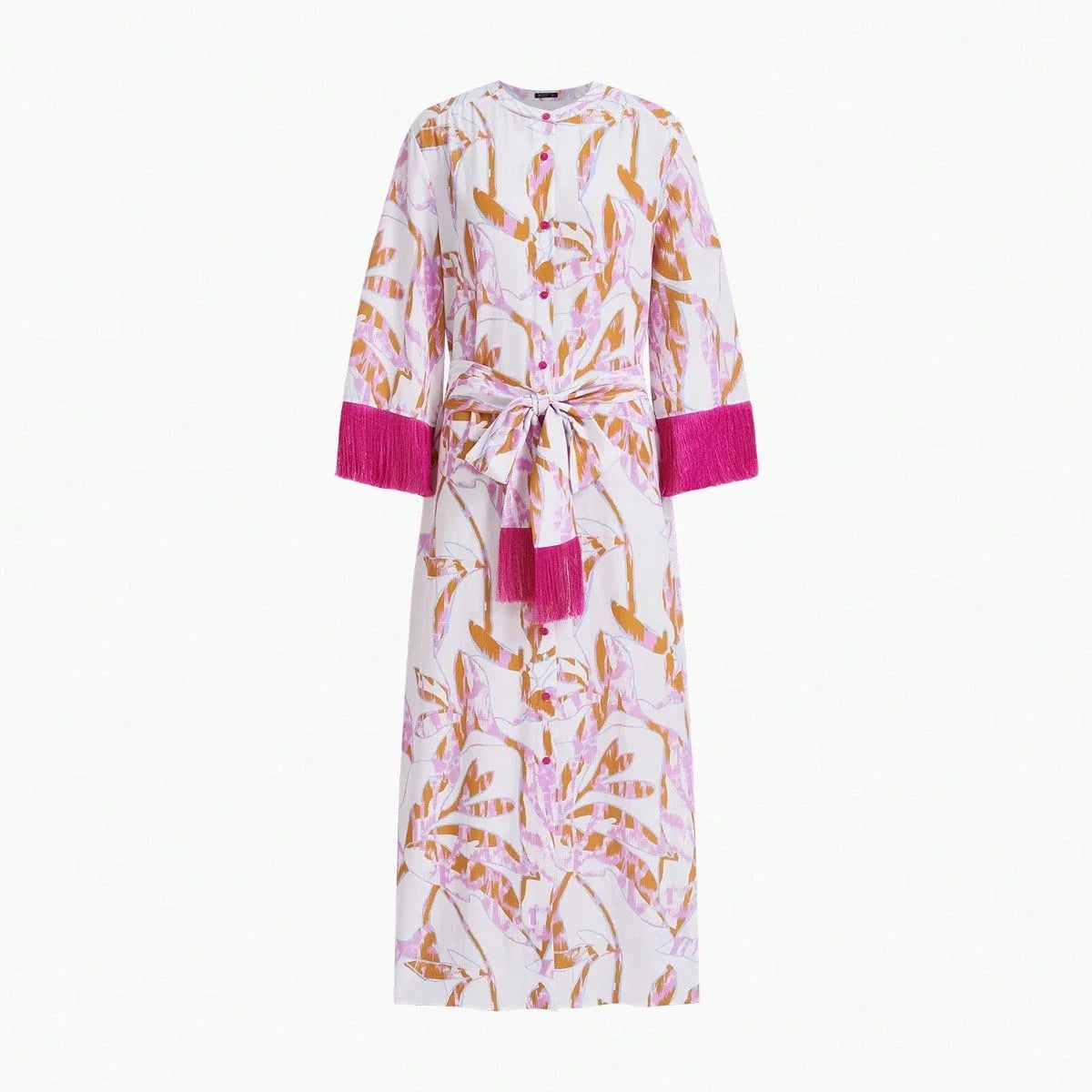 X Nour PREMIUM VISCOSE BLEND BELL SLEEVE DRESS