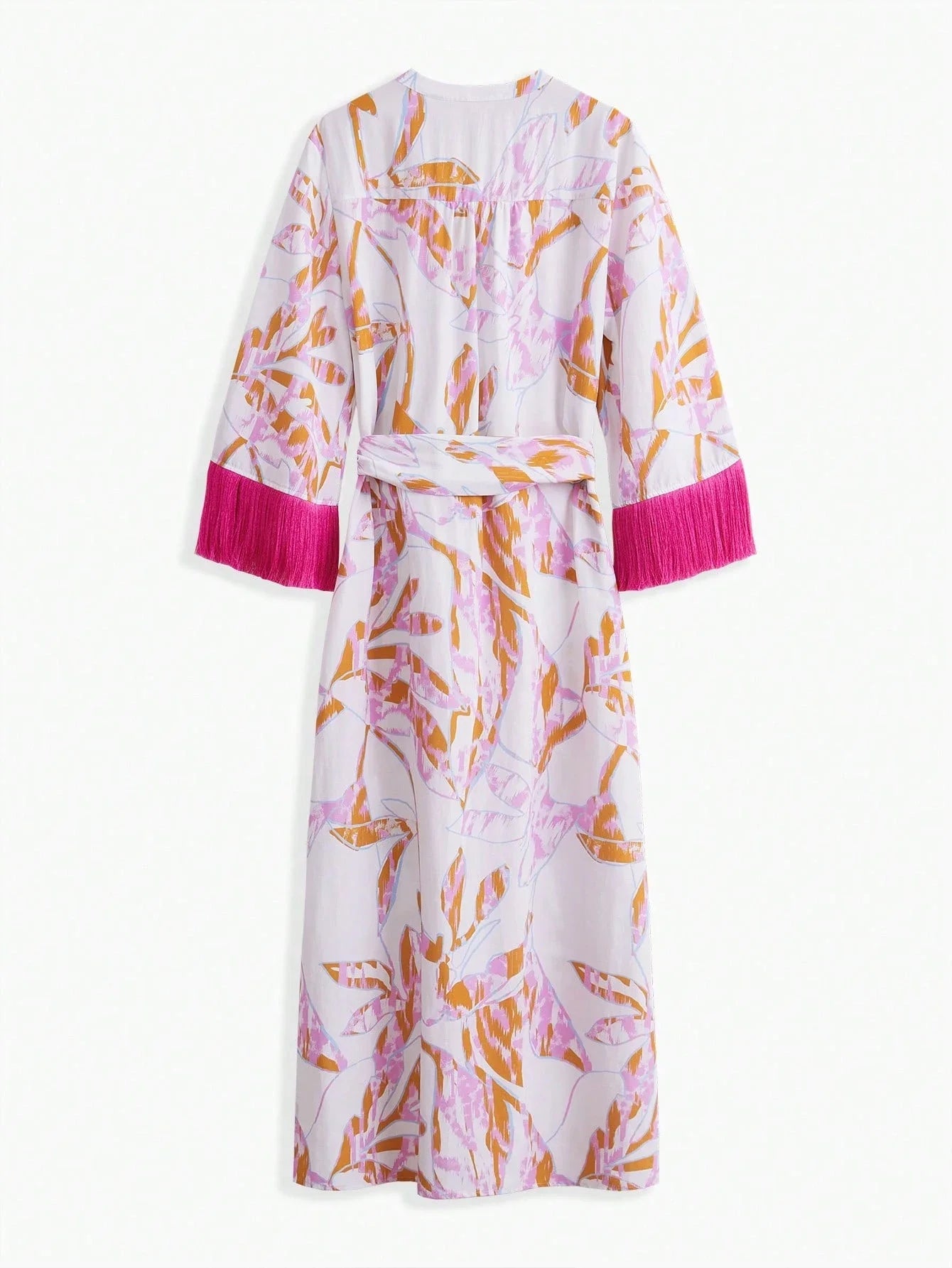 X Nour PREMIUM VISCOSE BLEND BELL SLEEVE DRESS