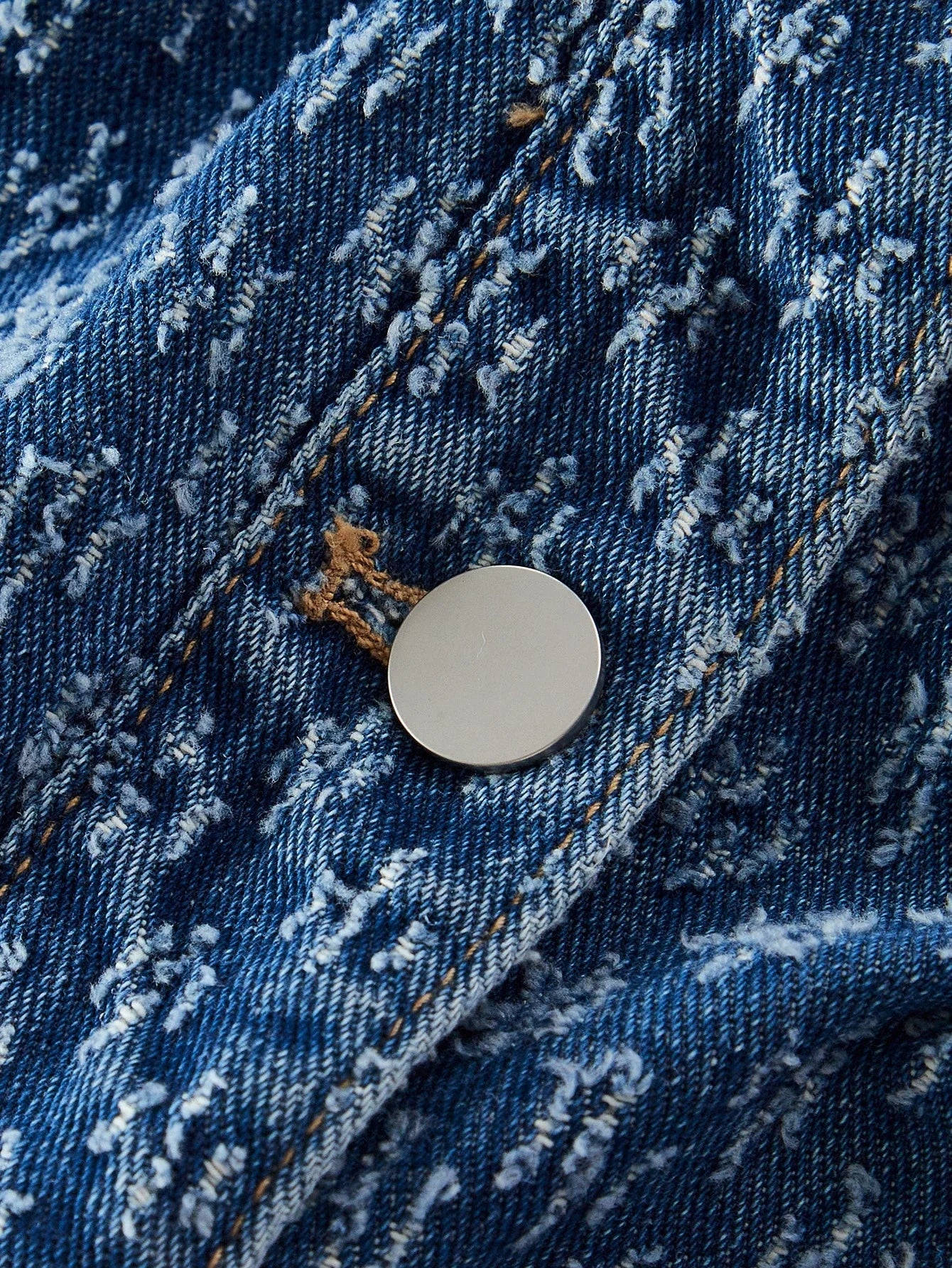 X PRISCILA amp JIMENA MOTF PREMIUM TEXTURED BUTTON UP DENIM VEST