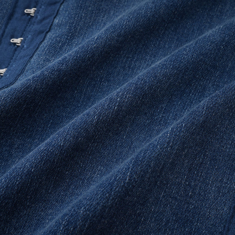 Yvette floralappliqué denim mini dress