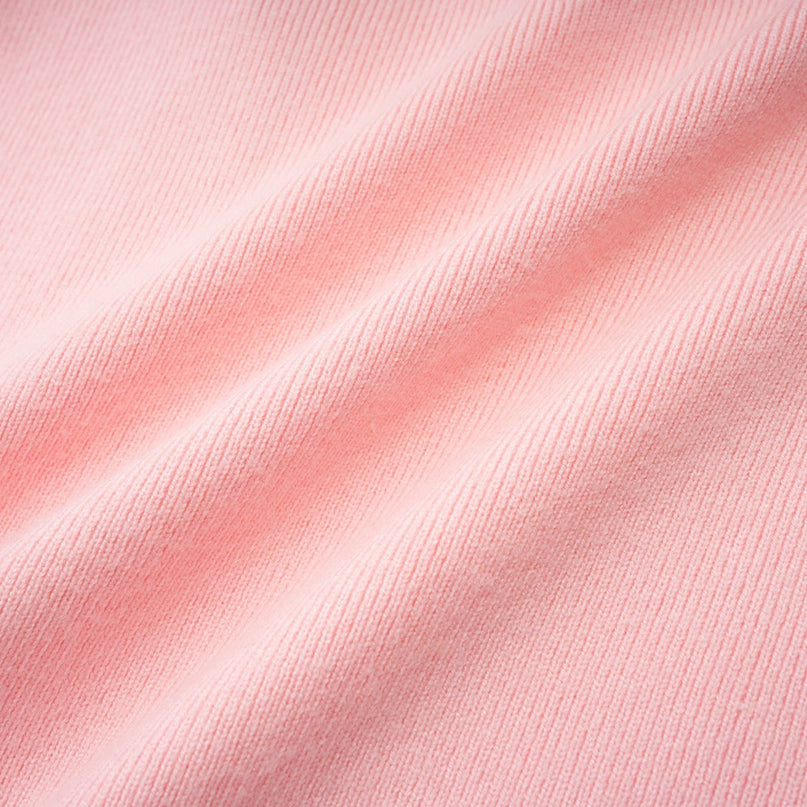 Yvette Pink Black Button Knit Thigh Length Dress