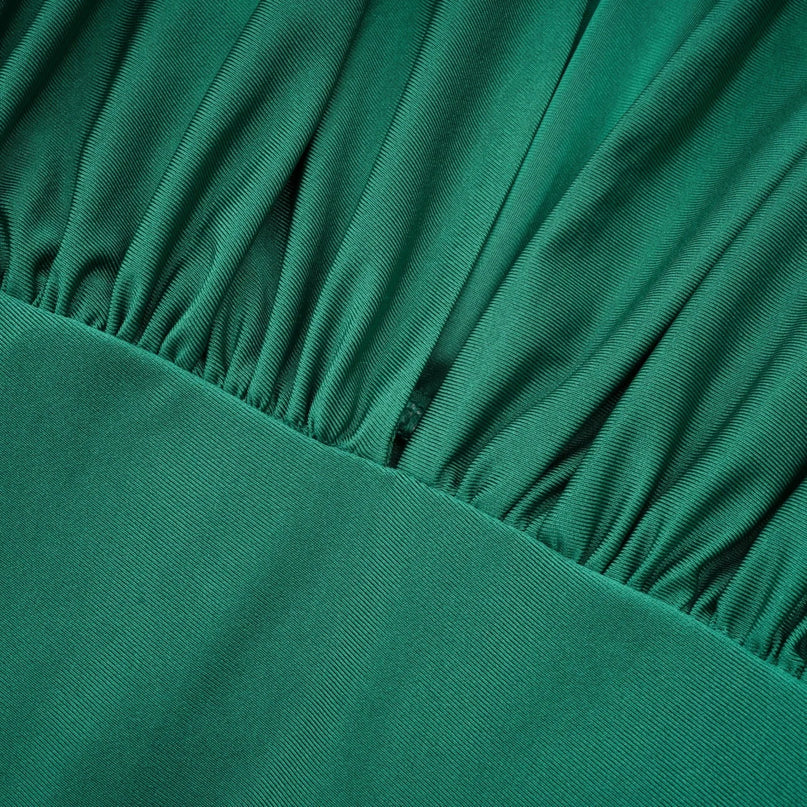 Yvette ruched Vneck mini dress