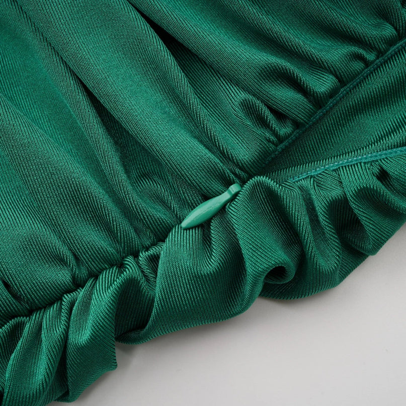 Yvette ruched Vneck mini dress