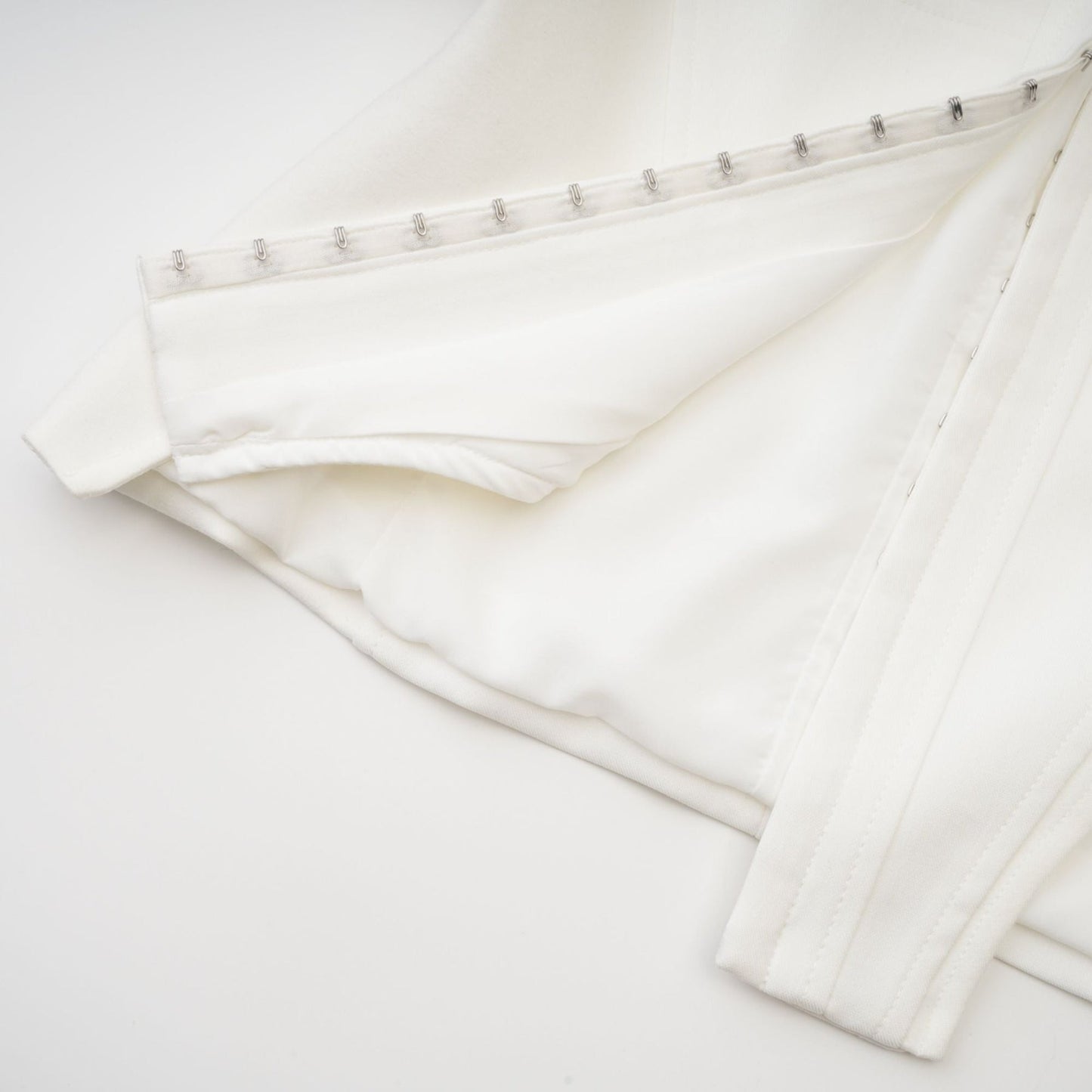 Yvette white longsleeved corset top