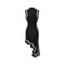 Zaira Black Knitted Floral Cut Sleeveless Mini Dress