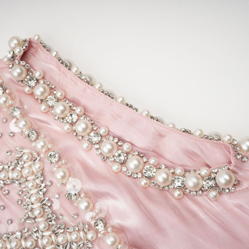 Zaira Pink Embellished Mini Dress