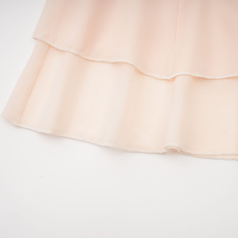 Zara Neutrals Mini Dress with Wrapped Bustier Design and Pleated Skirt