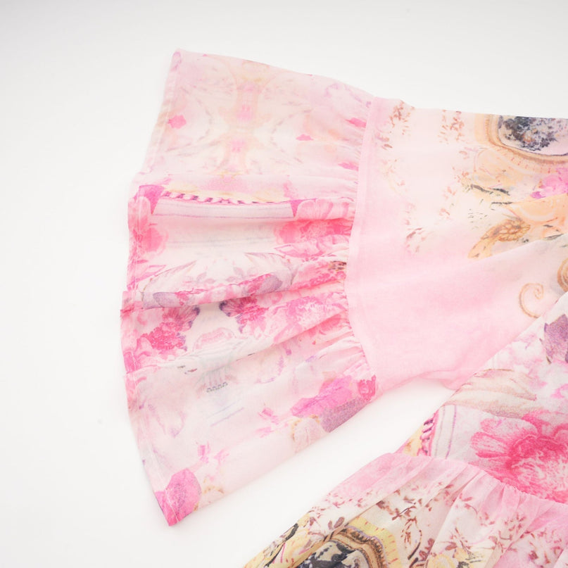 Zara Pink Crystal Embellished Silk Mini Dress