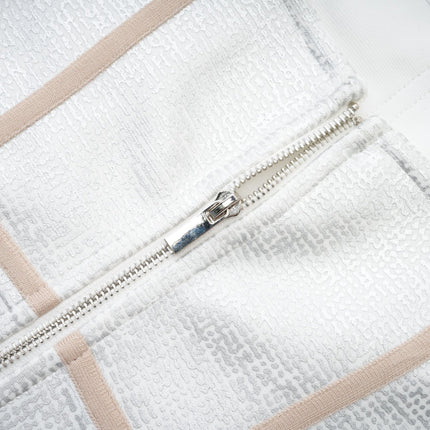 Zaria Mini Dress Off The Shoulder Bandage Silver