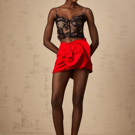 Zelmira Black Lace Corset Top