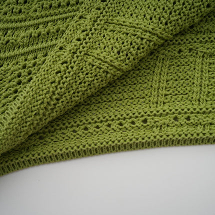 Zelmira Green Embellished Knit Top Skirt Set