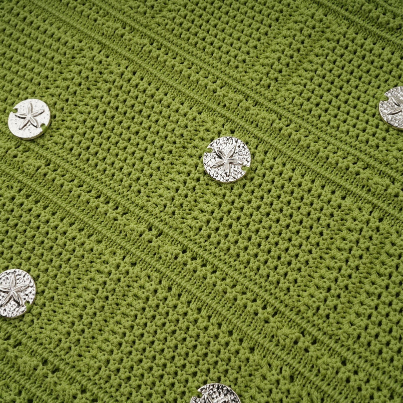 Zelmira Green Embellished Knit Top Skirt Set