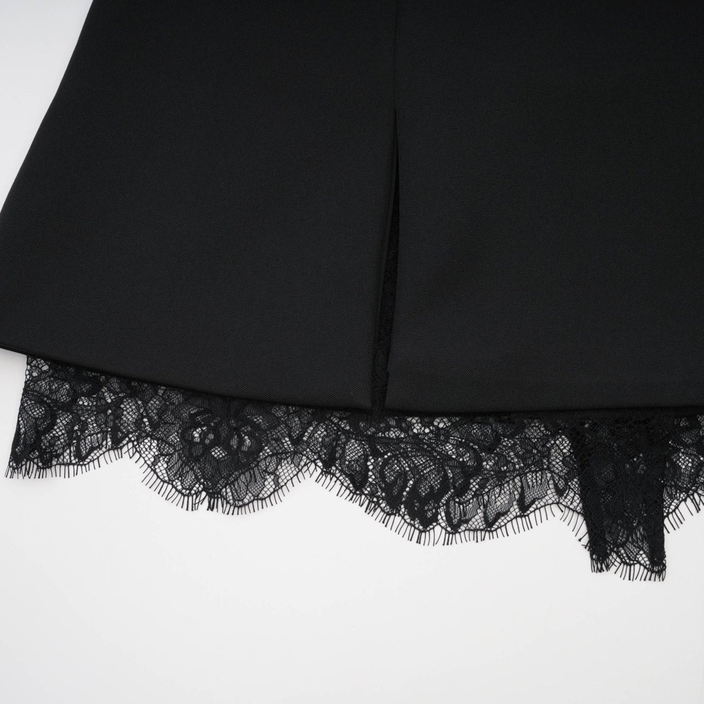 Zephyra black lacedetail mini dress