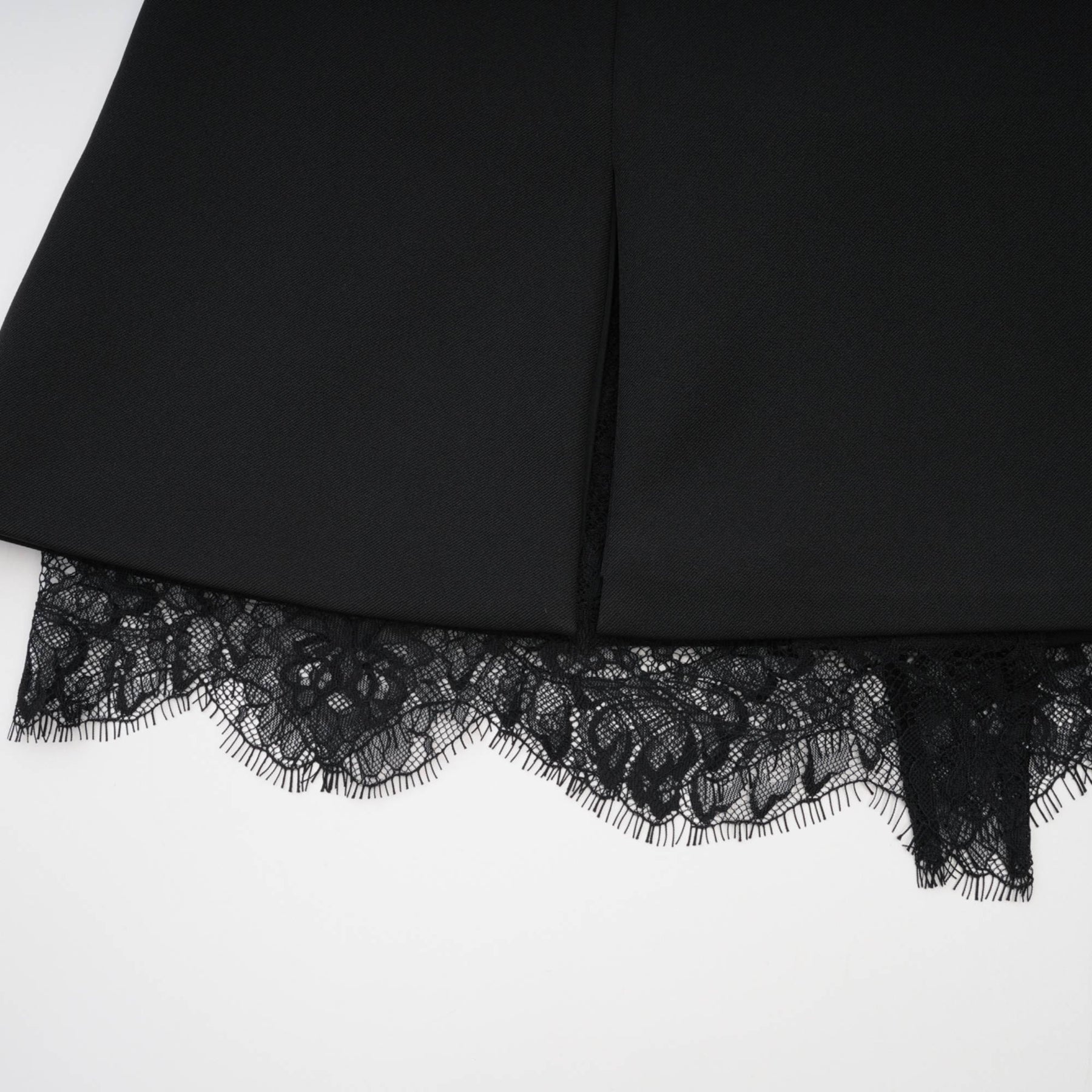 Zephyra black lacedetail mini dress