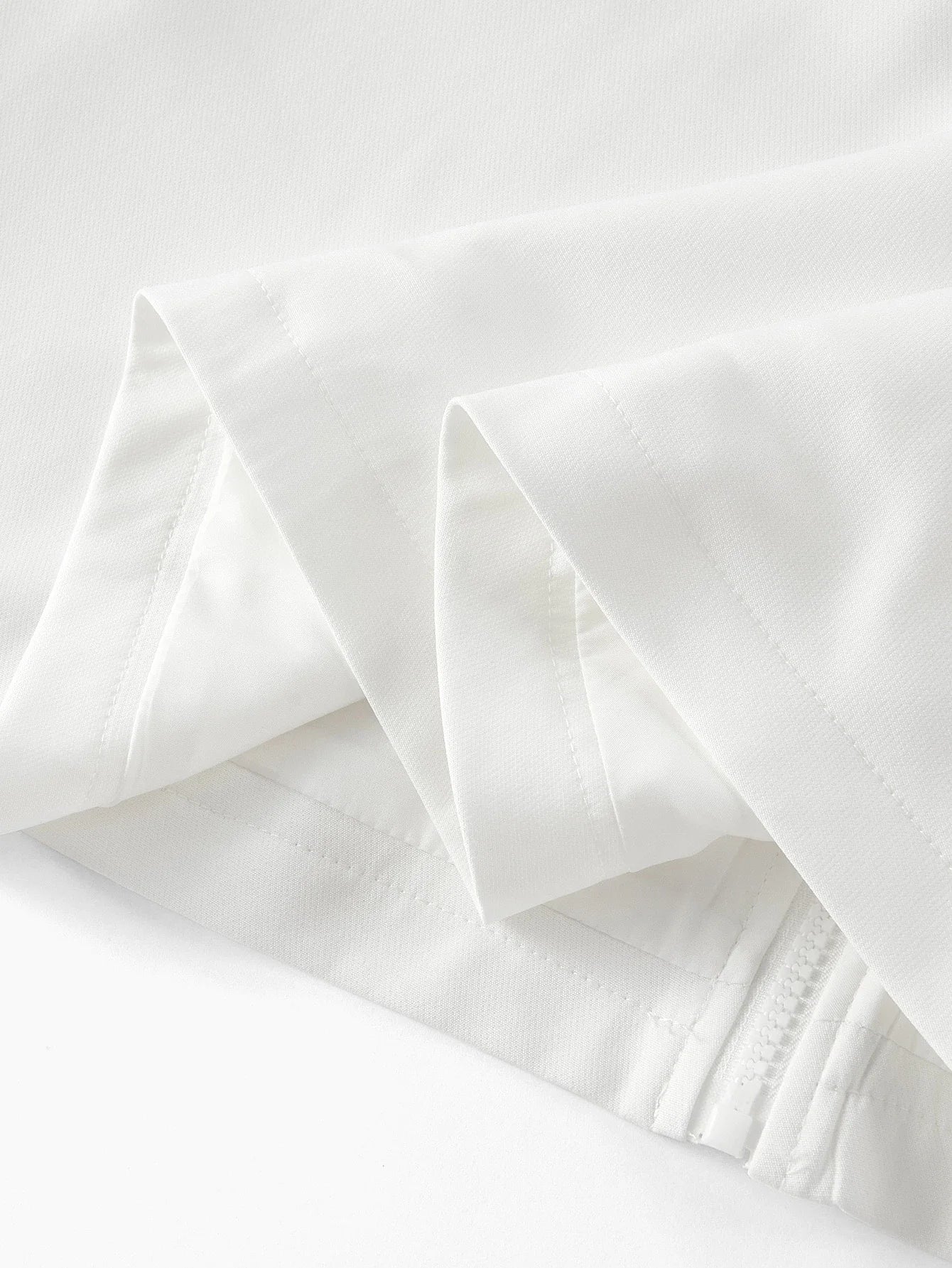 ZIPPER RUFFLE HEM DRESS