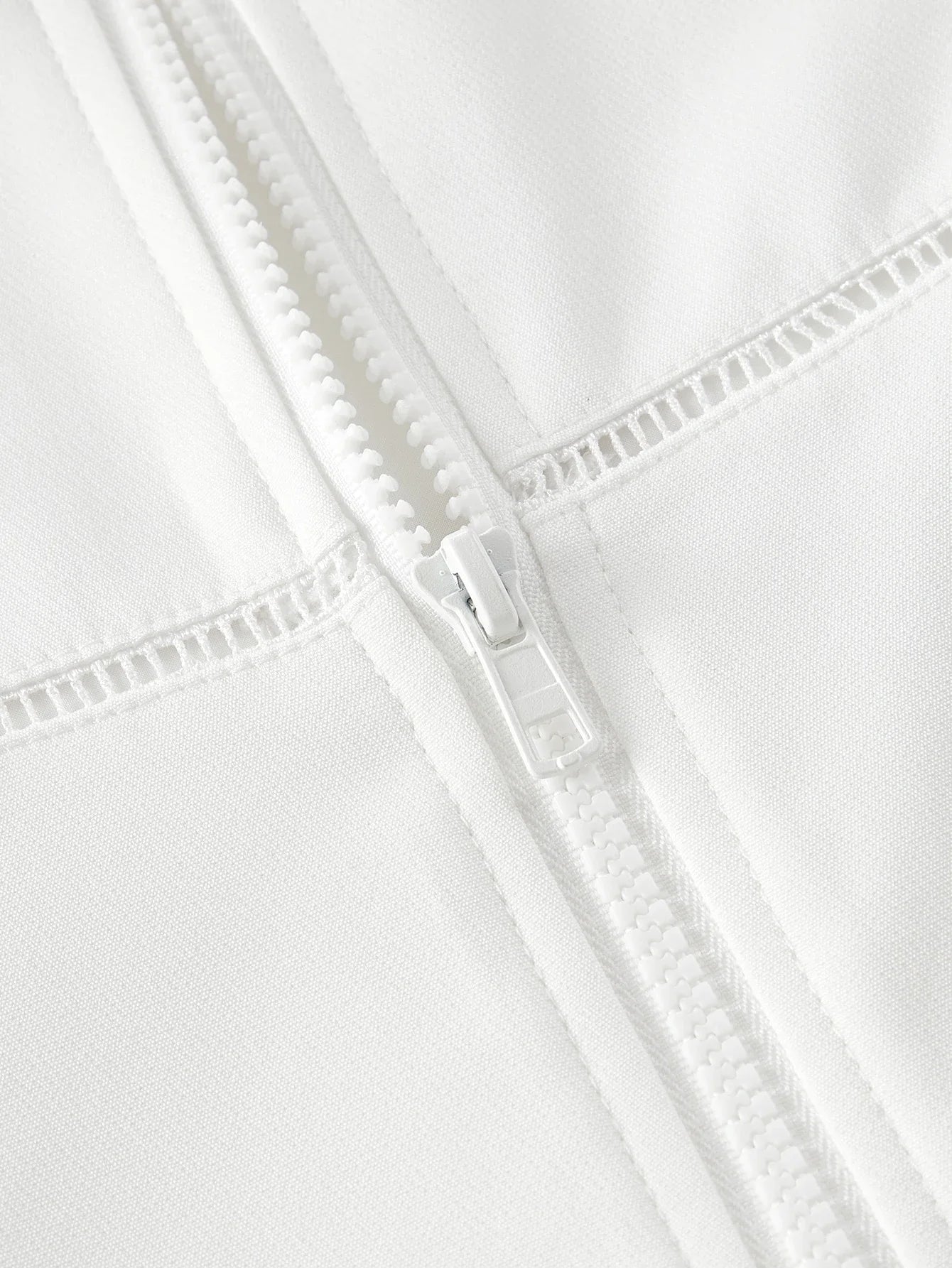 ZIPPER RUFFLE HEM DRESS