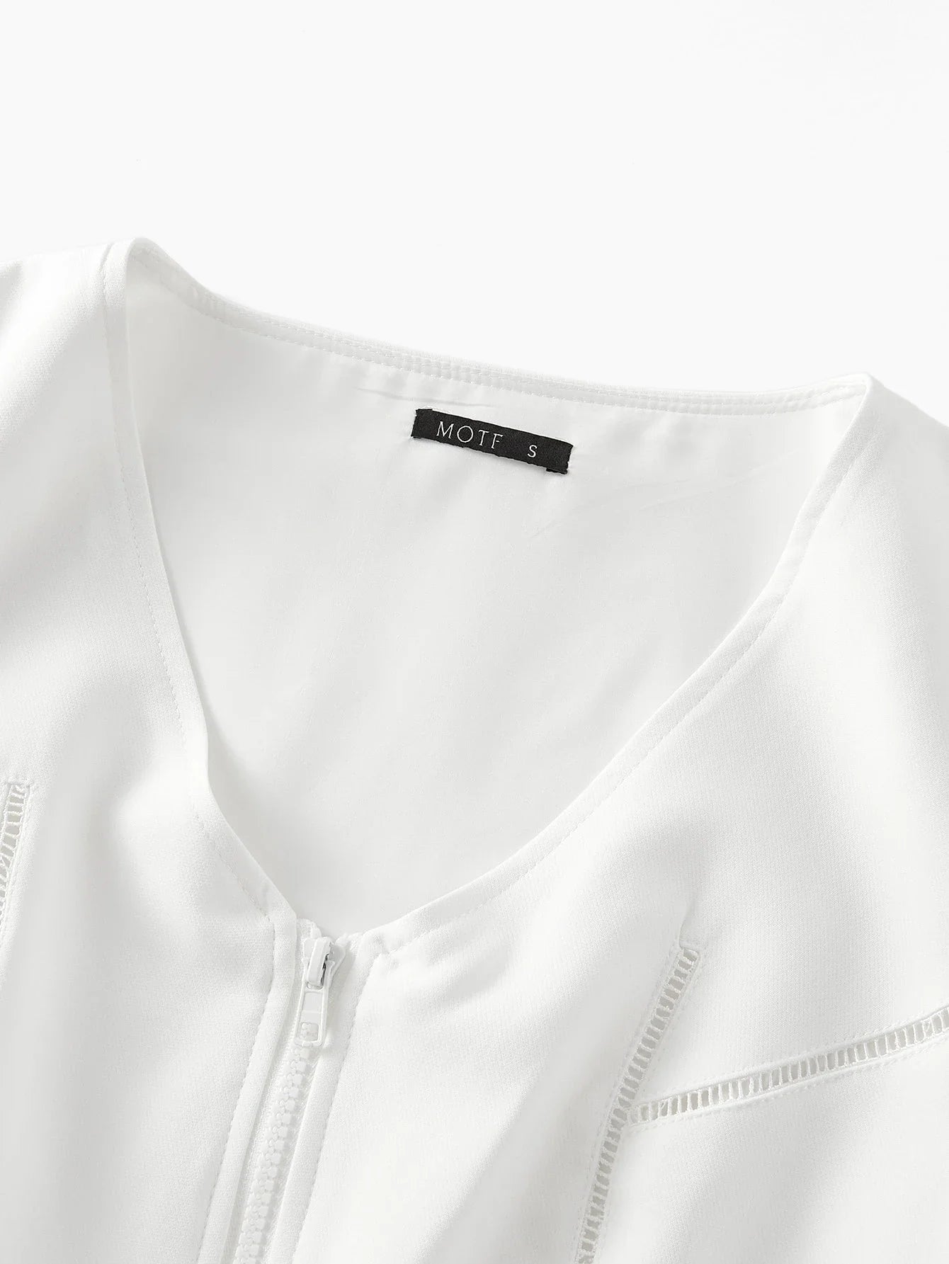 ZIPPER RUFFLE HEM DRESS