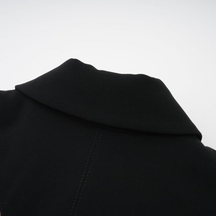 Zita Black Jacket with Corset Style Bodice and Mesh Panels