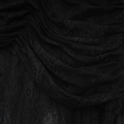 Zita Black One-Shoulder Lace Maxi Dress with High Slit and Cut-Out Accents