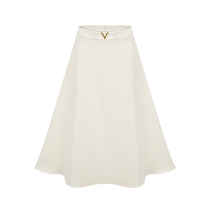 Zita Neutrals 3D Petal Crystal Embellished Skirt & Top Set