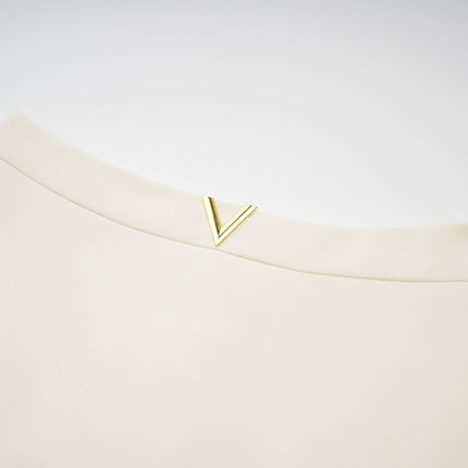 Zita Neutrals 3D Petal Crystal Embellished Skirt Top Set